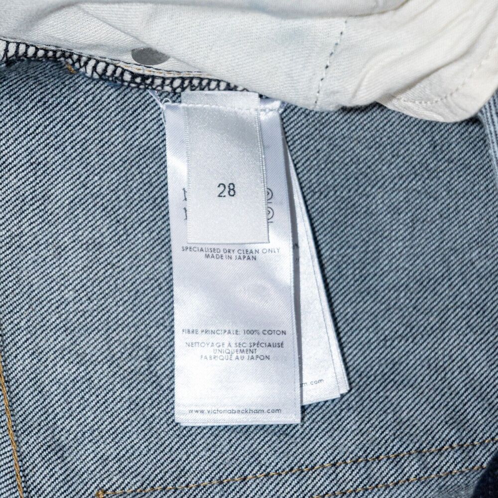 VICTORIA BECKHAM Made in JAPAN High Rise Skinny Leg Raw Denim Jeans Dark wash 28 - Picture 13 of 15